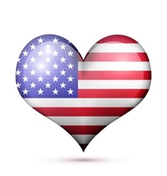Download Heart shaped american flag Royalty Free Vector Image