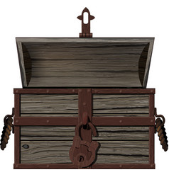 Empty chest line art Royalty Free Vector Image
