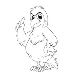 animal outline for parrot vector image