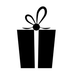 Download Gift box present silhouette Royalty Free Vector Image