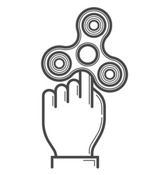 Fidget spinner line icon Royalty Free Vector Image - VectorStock
