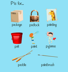 Many words begin with letter Q Royalty Free Vector Image