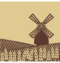 Windmill Royalty Free Vector Image - VectorStock