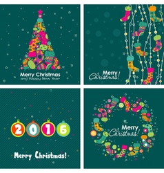 Template Christmas greeting card Royalty Free Vector Image
