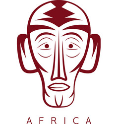african ethnic culture mask design template vector image