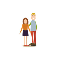 Cute cartoon twins brothers and sisters Royalty Free Vector