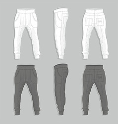 Men sweatpants black vector art - Download Young vectors - 3749430