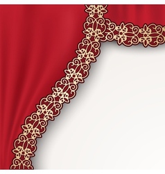 Red curtain vector image