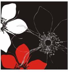 Stylized floral design vector image