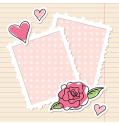 Frames and rose vector image
