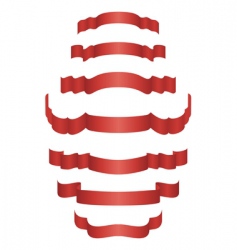 Ribbon set vector image