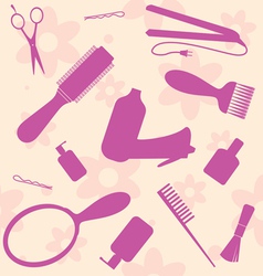 Hair dressers tools Hair dressers tools vector image
