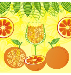 Orange juice vector image