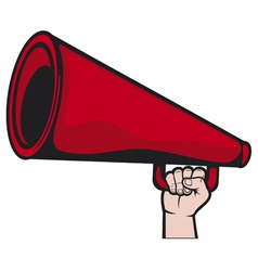 Megaphone in hand vector image