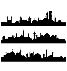 Muslim cities silhouettes vector image