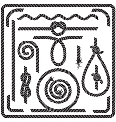 Rope design elements vector image