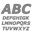 Black and white alphabet vector image