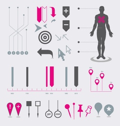 Map markers and pointers vector image