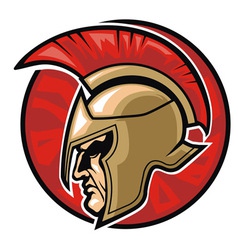 Spartan warrior head vector image