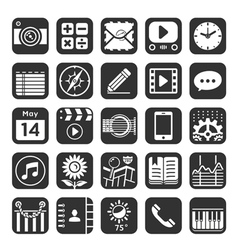 Application icons for smartphone and web vector image