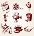 Cinema icons vector image