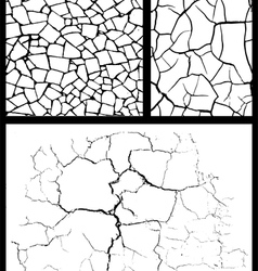 Cracked background set vector image