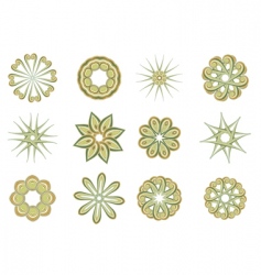 Floral and ornamental elements vector image