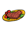 Beef steak vector image