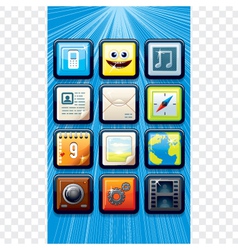 Smart Phone apps icons vector image