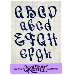 Graffiti alphabet vector image