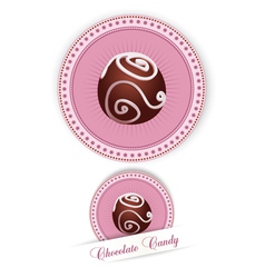 Label with the chocolates vector image