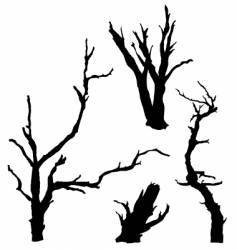 Dead trees vector image