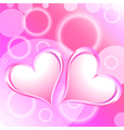 Pink Heart Shiny Holiday Background vector image