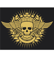 Skull symbol - skull tattoo design vector image