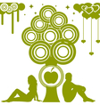 Adam and Eve eps10 vector image
