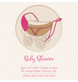 Baby Girl Shower or Arrival Card vector image
