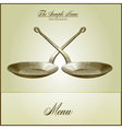 Menu card vector image