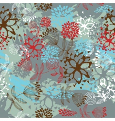 Floral wallpaper pattern vector image