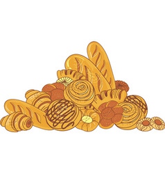 Bread and bakeries vector image