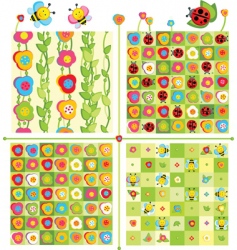 Cute pattern vector image