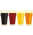 Beer glasses set vector image
