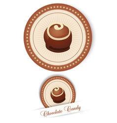 Label with the chocolates vector image