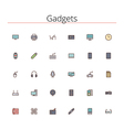 Gadgets Colored Line Icons vector image