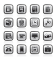 Business and office tools icons vector image