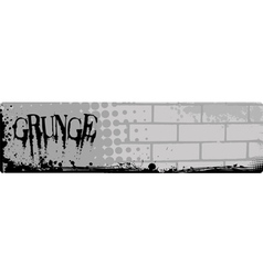 Grunge brick banner vector image