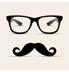 Hipster glasses Hipsta man vector image