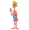 Beach man vector image