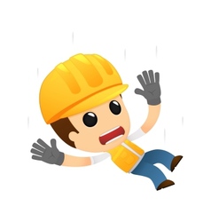 Funny cartoon builder vector image