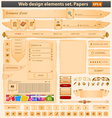 Web design elements set paper Web design elements set paper vector image