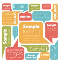 Set of colorful speech bubbles vector image